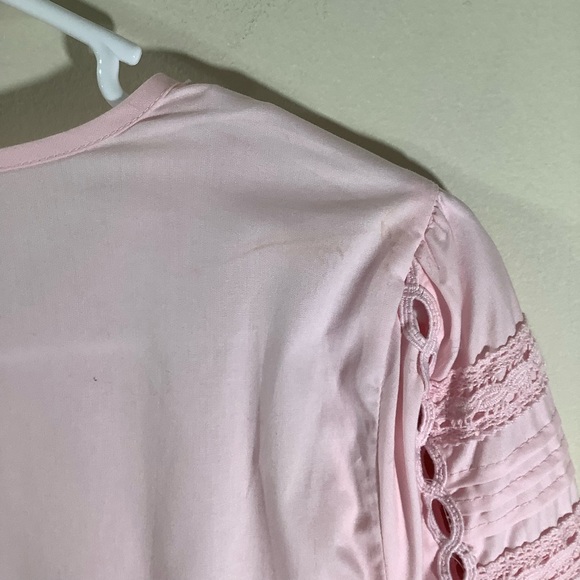 J. Crew Factory rE-IMAGINED Crewneck Pink Long Sleeve Blouse - Picture 7 of 7